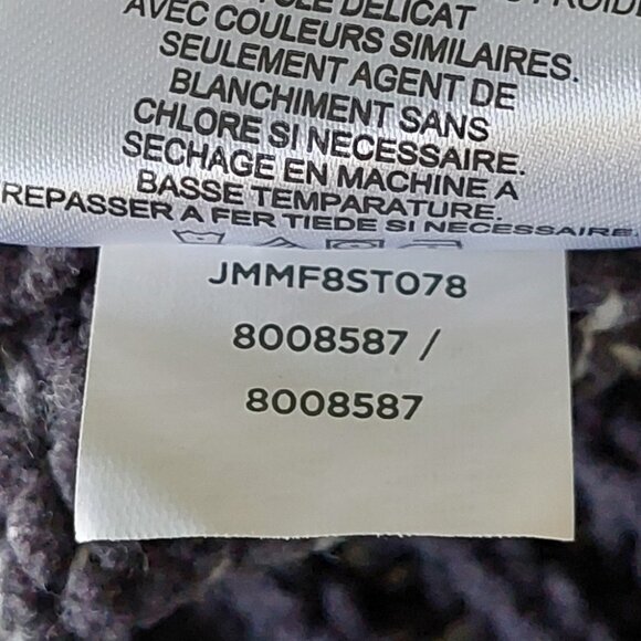 Jones New York Gray & White Long Sleeve Cable Knit Sweater Women's Size S - Picture 8 of 8